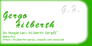 gergo hilberth business card